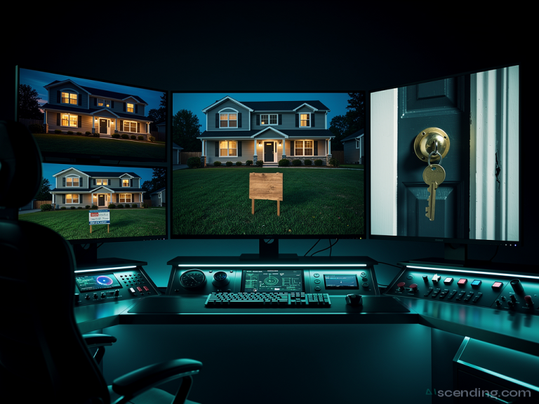 abstract AI illustration related to can real estate businesses use ai for marketing — AIscending guide