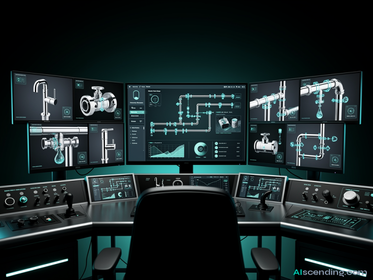abstract AI illustration related to crm for independent plumbers — AIscending guide
