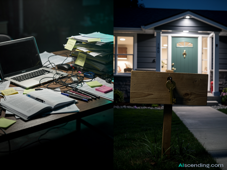 abstract AI illustration related to can real estate businesses use ai for bookkeeping — AIscending guide
