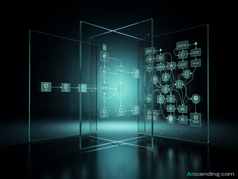 abstract AI illustration related to does Make.com integrate with kvCORE — AIscending guide