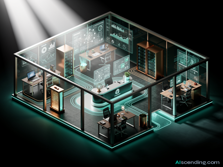 abstract AI illustration related to does AI Front Desk integrate with kvCORE — AIscending guide