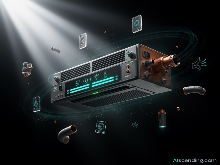abstract AI illustration related to can hvac businesses use ai for invoicing — AIscending guide