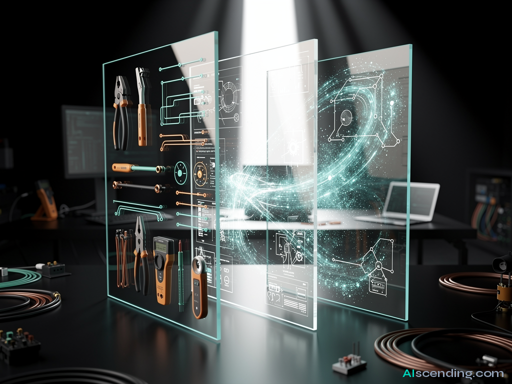 abstract AI illustration related to ai tools for electricians — AIscending guide