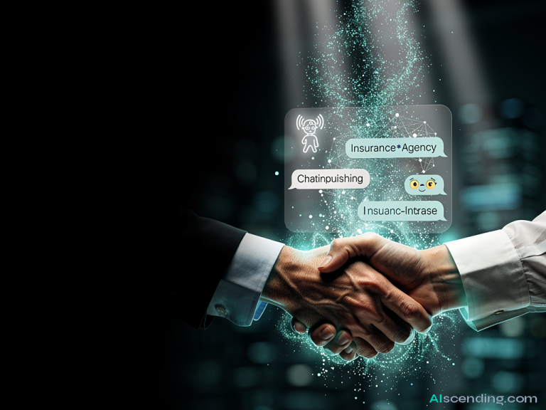 abstract AI illustration related to ai chatbots for insurance agents — AIscending guide