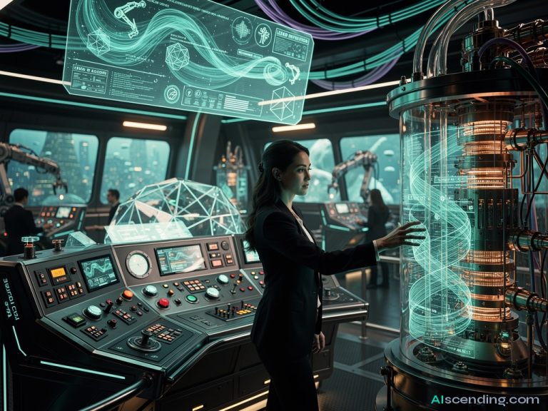 abstract AI illustration related to can make.com send automated text messages — AIscending guide